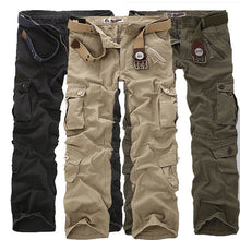 Load image into Gallery viewer, 2018 Fashion Cotton Men Military Long Cargo Overall Multi-pocket Pants