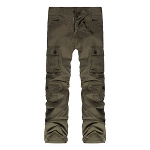 2018 Fashion Cotton Men Military Long Cargo Overall Multi-pocket Pants