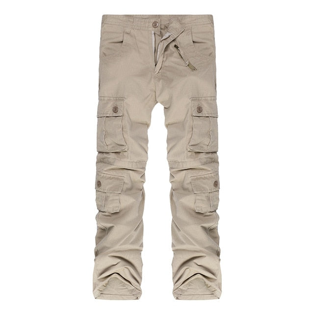 2018 Fashion Cotton Men Military Long Cargo Overall Multi-pocket Pants