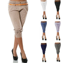 Load image into Gallery viewer, Women&#39;s Fashion Short Pant  Capri Pants Casual Chino Pants Solid Trouser