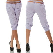 Load image into Gallery viewer, Women&#39;s Fashion Short Pant  Capri Pants Casual Chino Pants Solid Trouser