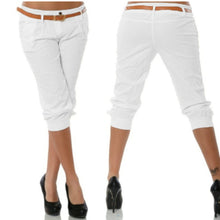 Load image into Gallery viewer, Women&#39;s Fashion Short Pant  Capri Pants Casual Chino Pants Solid Trouser